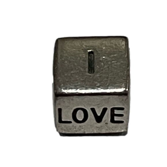 Pandora Silver I Love You Charm with 14k Gold Heart - Picture 2 of 4